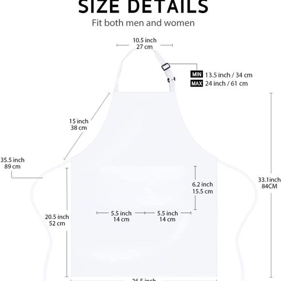 OCD Obsessive Christmas Disorder White Bib Apron Unisex New - Picture 5 of 6